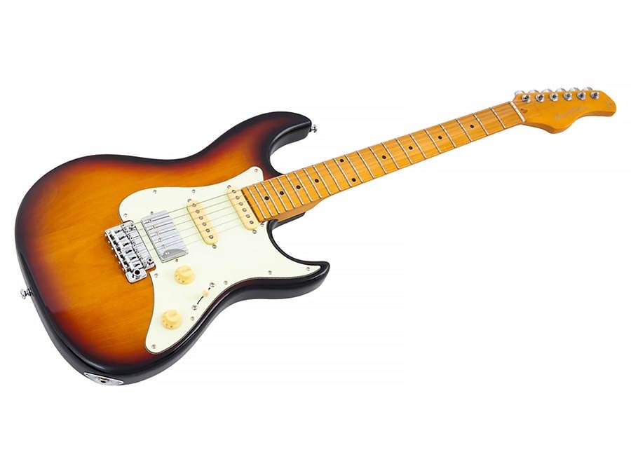 alder electric guitar S-style 3 tone sunburst - Afbeelding 3