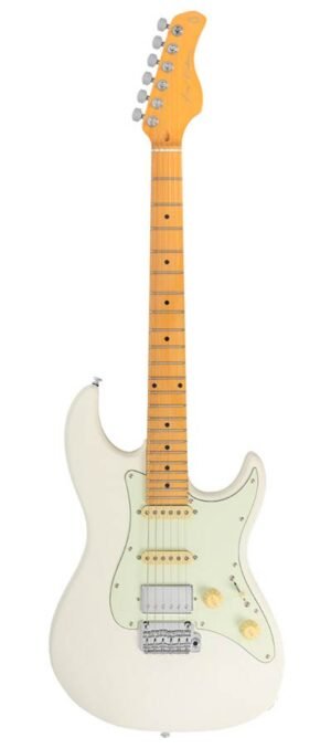 alder electric guitar S-style olympic white