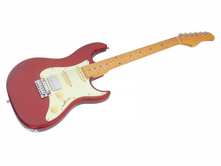 alder electric guitar S-style candy apple red - Afbeelding 3