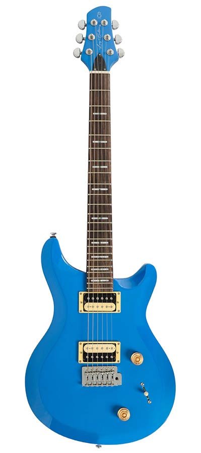 mahogany electric guitar midnight blue