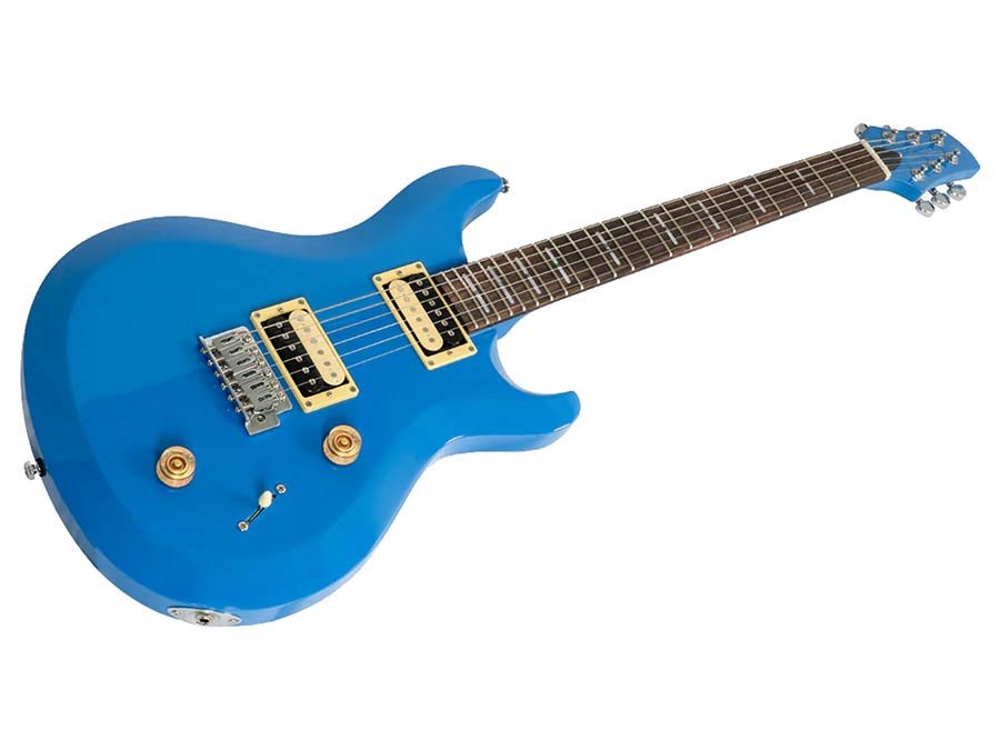 mahogany electric guitar midnight blue - Afbeelding 3