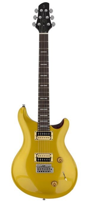 mahogany+maple top electric guitar metallic gold