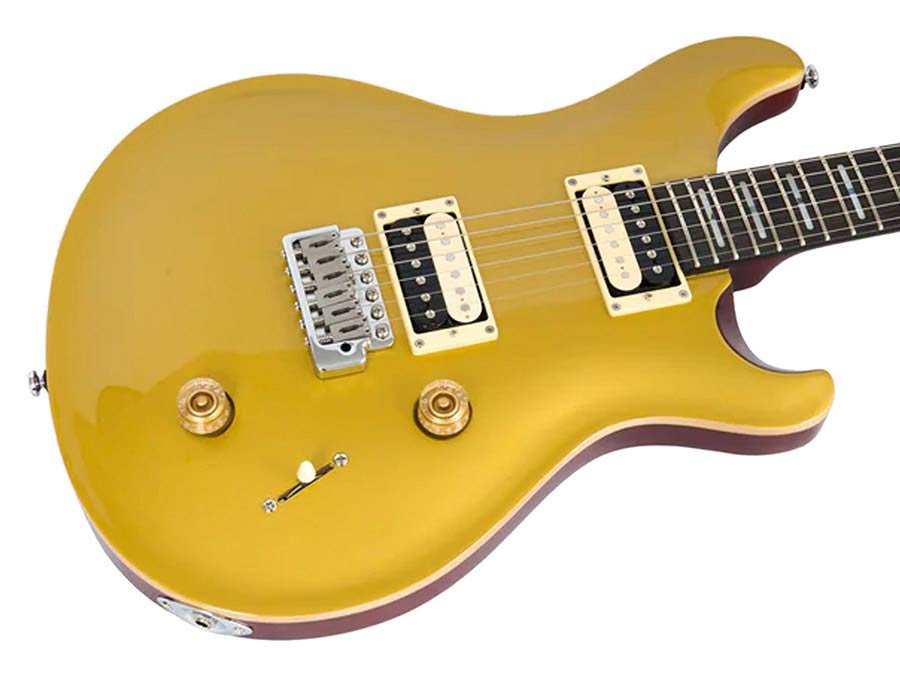 mahogany+maple top electric guitar metallic gold - Afbeelding 4