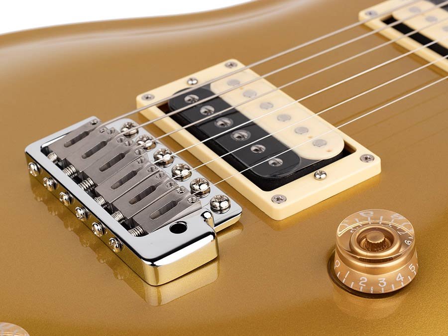 mahogany+maple top electric guitar metallic gold - Afbeelding 5