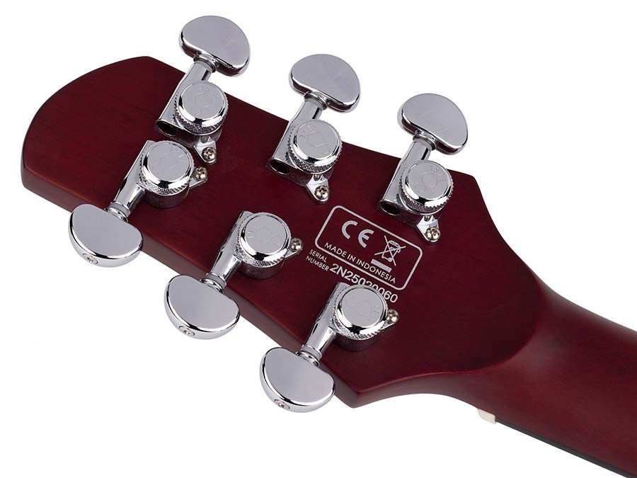 mahogany+maple top electric guitar metallic gold - Afbeelding 8