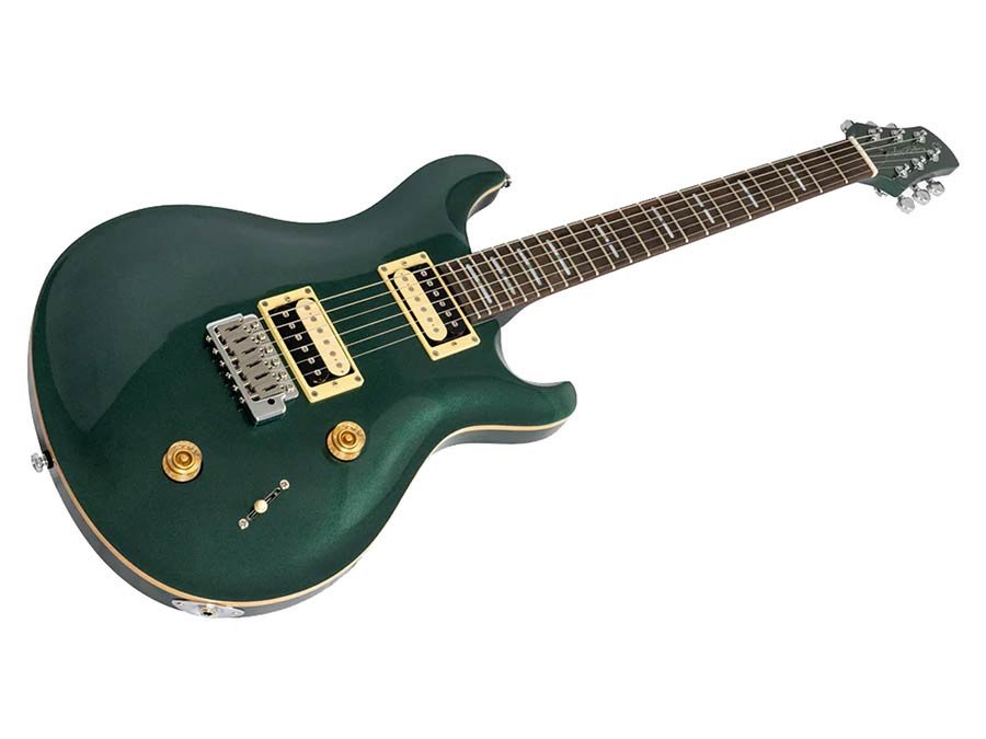 mahogany+maple top electric guitar metallic green - Afbeelding 3