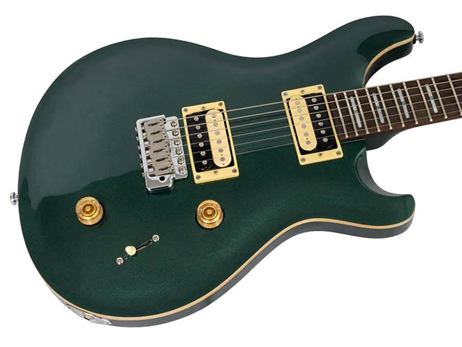 mahogany+maple top electric guitar metallic green - Afbeelding 4