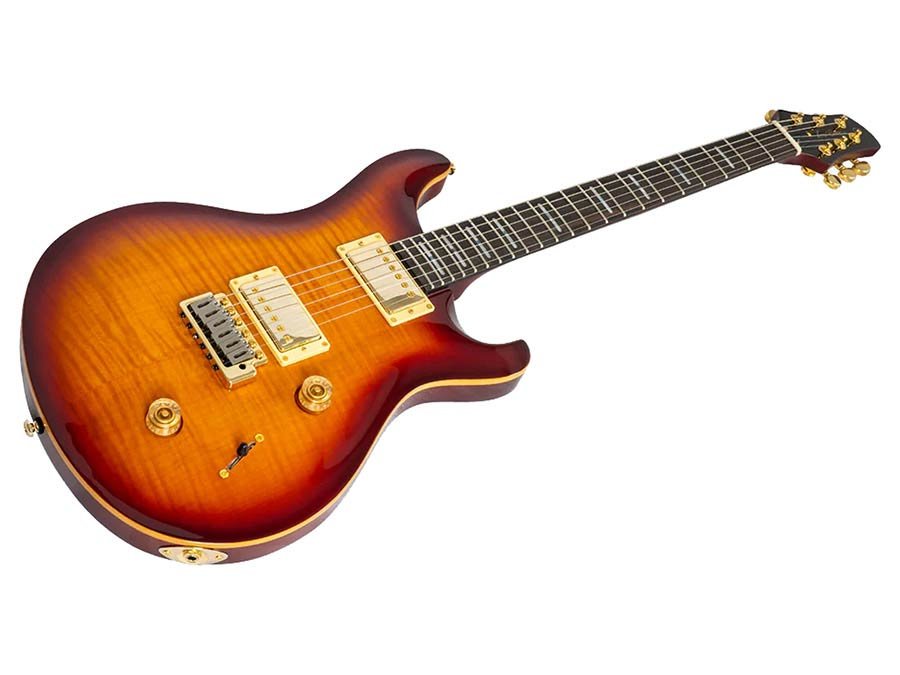 mahogany+maple veneer electric guitar tobacco sunburst - Afbeelding 3