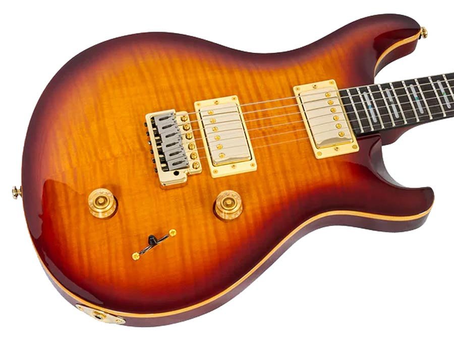 mahogany+maple veneer electric guitar tobacco sunburst - Afbeelding 4