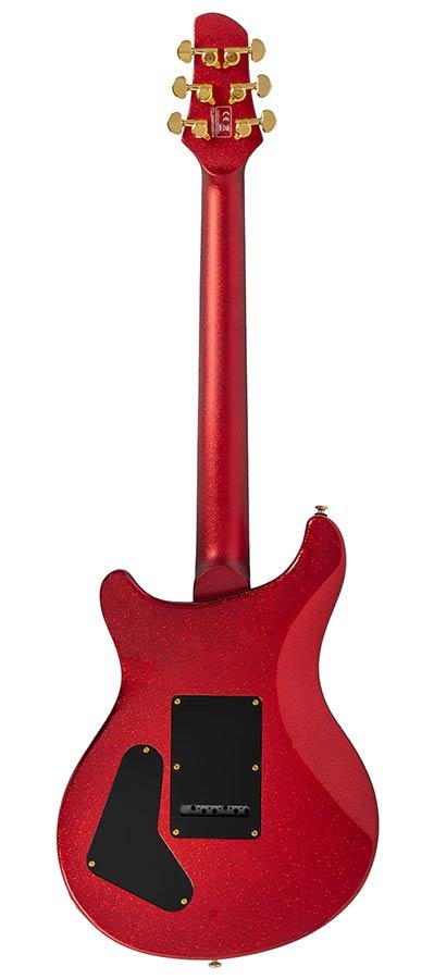 mahogany+maple top electric guitar red sparkle - Afbeelding 2