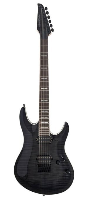 alder+flame veneer electric guitar transparent black