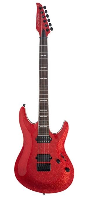 alder electric guitar black satin red sparkle