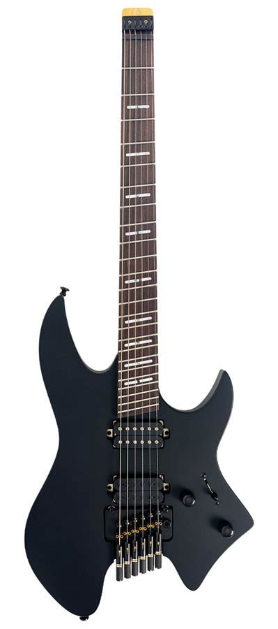 mahogany + maple top electric guitar black satin, with gigbag