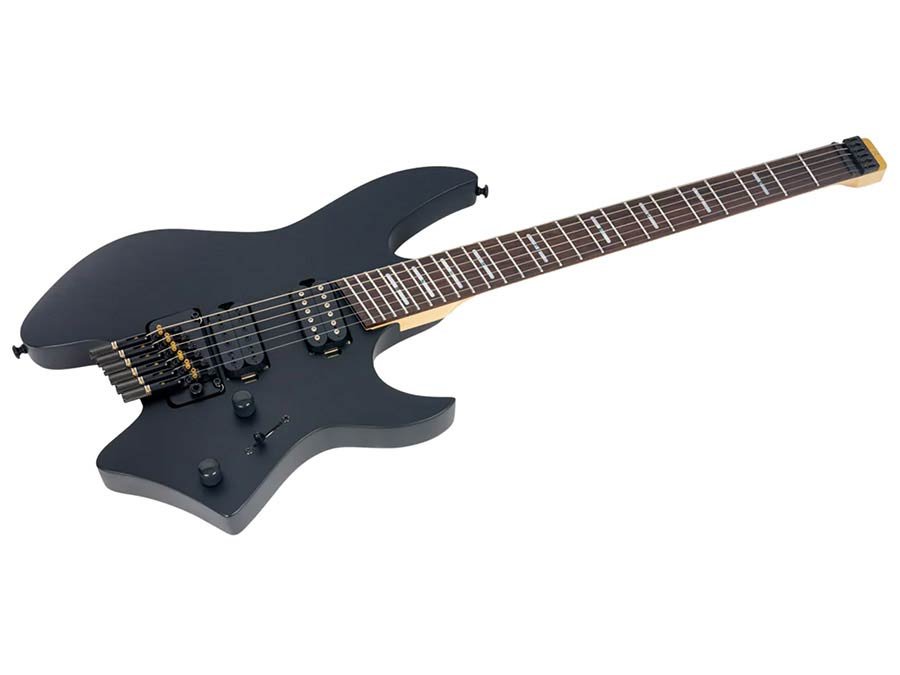 mahogany + maple top electric guitar black satin, with gigbag - Afbeelding 3