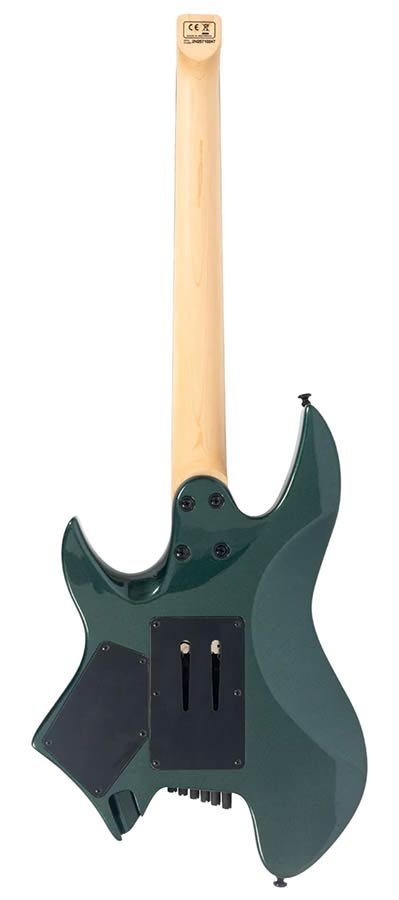 mahogany + maple top electric guitar metallic green, with gigbag - Afbeelding 2