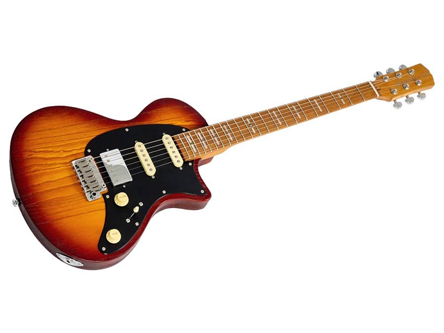 swamp ash electric guitar tobacco sunburst - Afbeelding 3