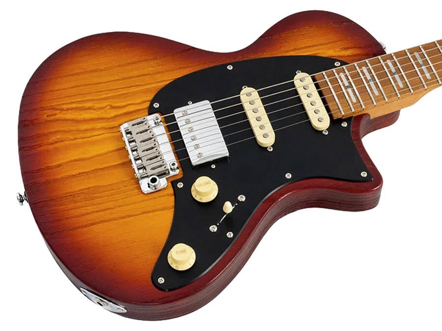 swamp ash electric guitar tobacco sunburst - Afbeelding 4