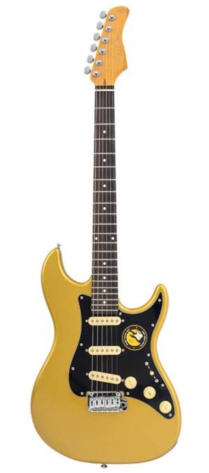 electric guitar S-style metallic gold