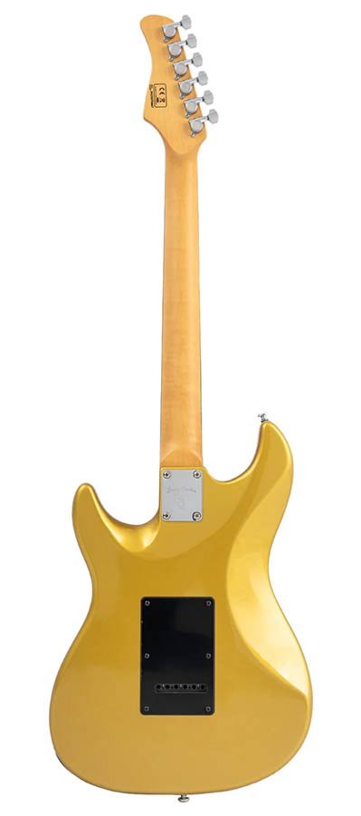 electric guitar S-style metallic gold - Afbeelding 2
