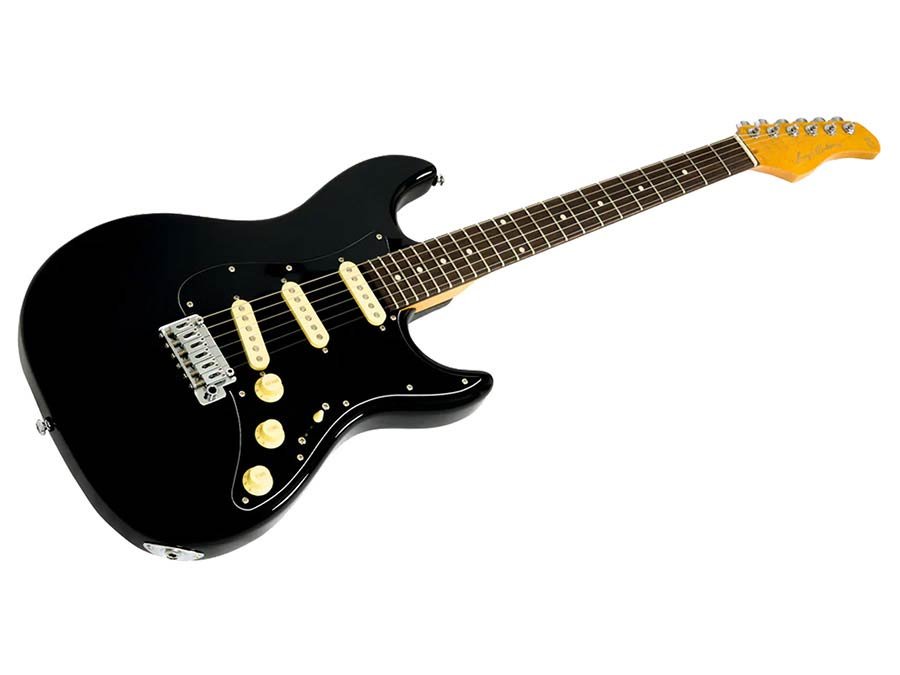 electric guitar S-style black - Afbeelding 3