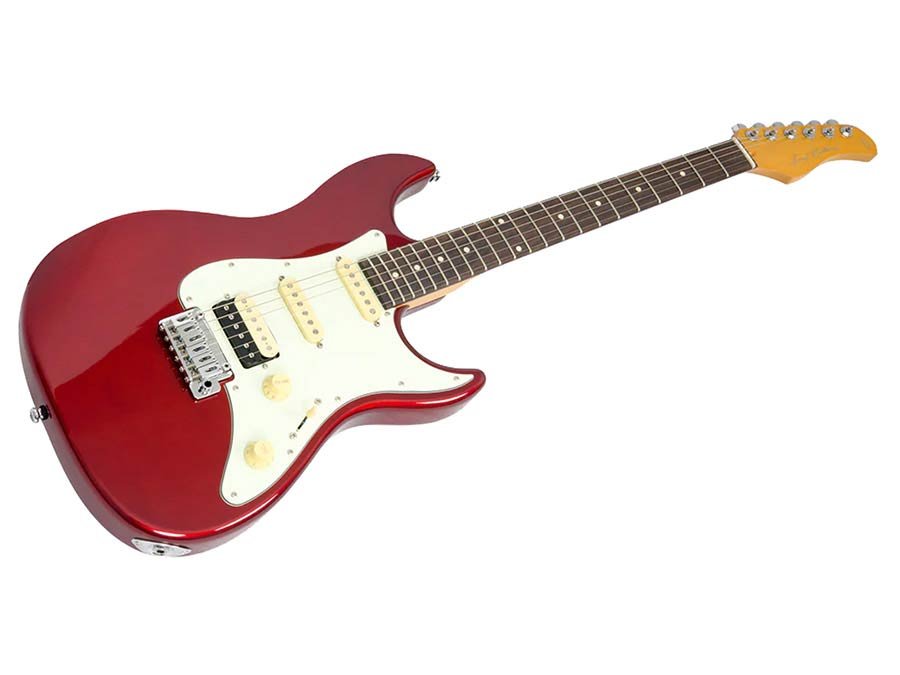 electric guitar S-style candy apple red - Afbeelding 3
