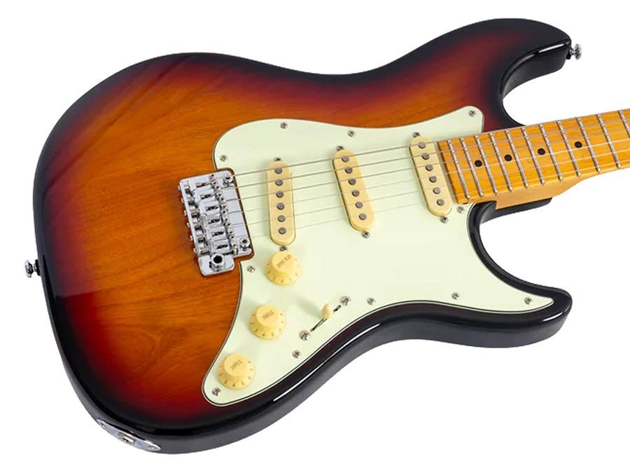 electric guitar S-style 3-tone sunburst - Afbeelding 4