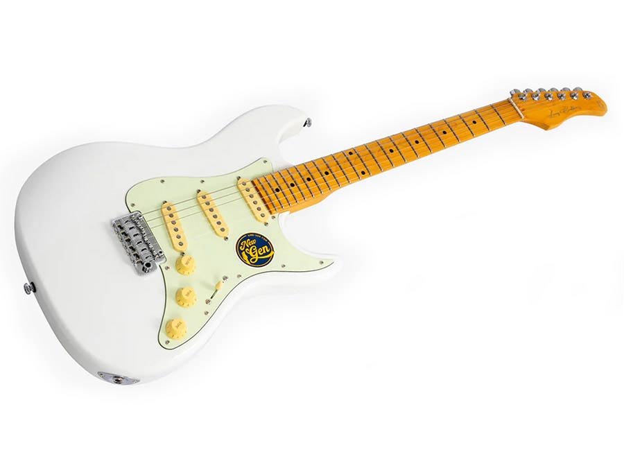 electric guitar S-style white - Afbeelding 3