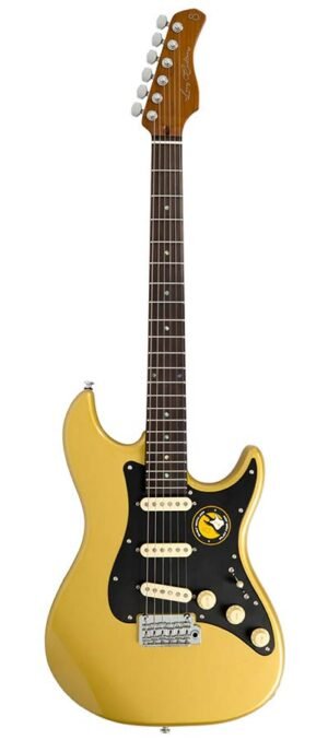 electric guitar S-style metallic gold