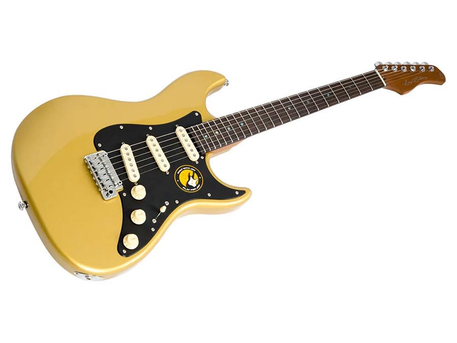 electric guitar S-style metallic gold - Afbeelding 3