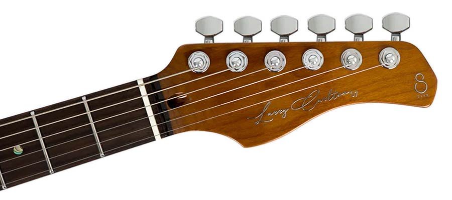 electric guitar S-style metallic gold - Afbeelding 5