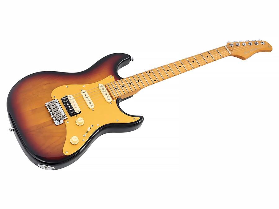 electric guitar S-style 3-tone sunburst - Afbeelding 3