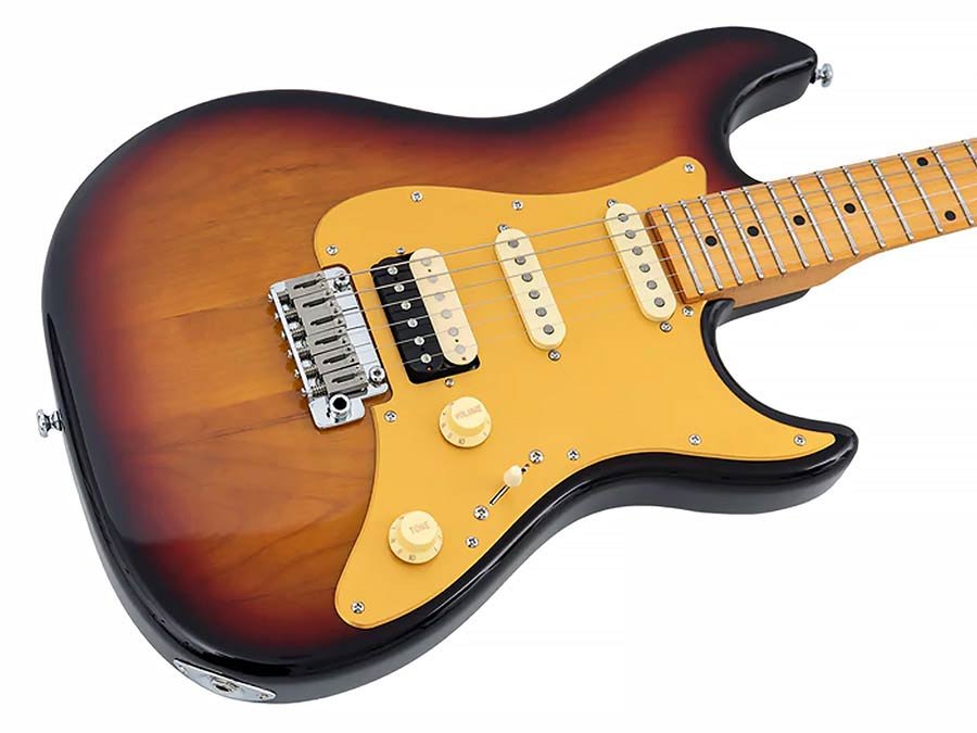 electric guitar S-style 3-tone sunburst - Afbeelding 4