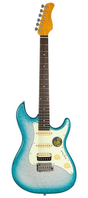 electric guitar S-style skyburst sparkle