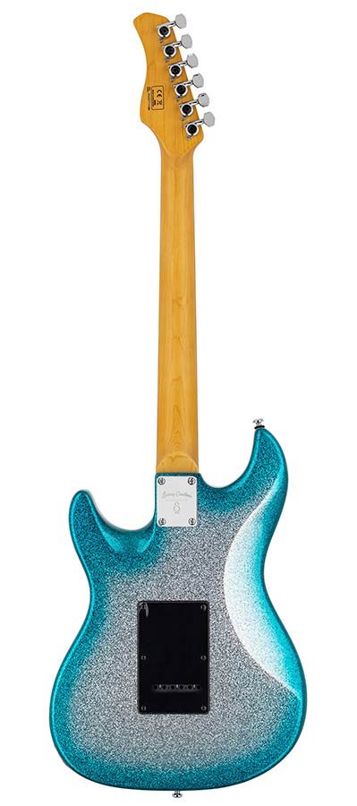 electric guitar S-style skyburst sparkle - Afbeelding 2