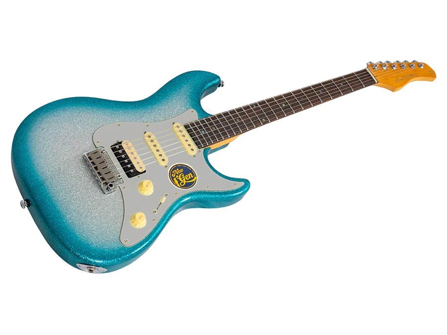electric guitar S-style skyburst sparkle - Afbeelding 3