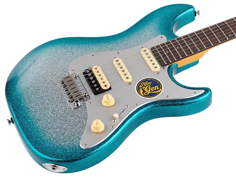 electric guitar S-style skyburst sparkle - Afbeelding 4