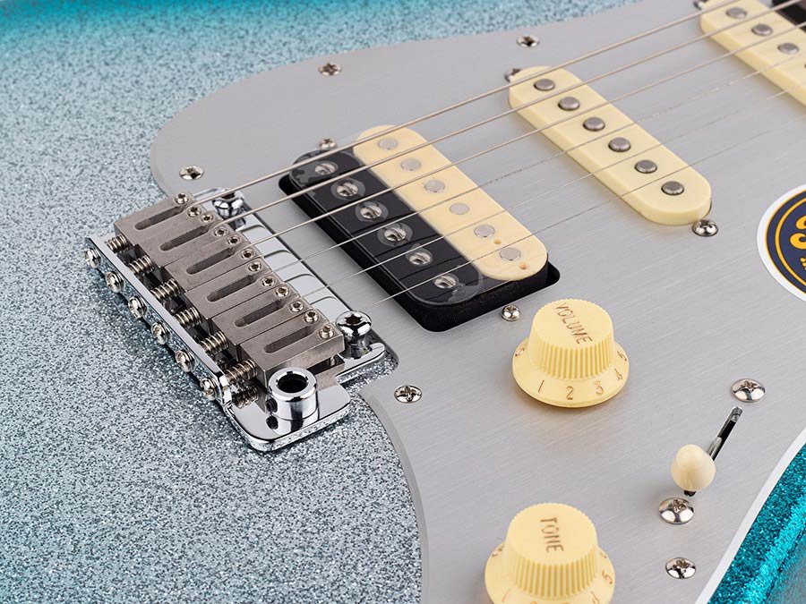 electric guitar S-style skyburst sparkle - Afbeelding 5