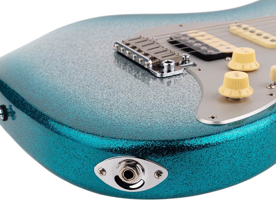 electric guitar S-style skyburst sparkle - Afbeelding 6