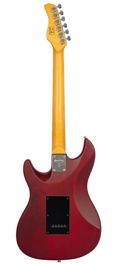 electric guitar S-style see through red satin - Afbeelding 2