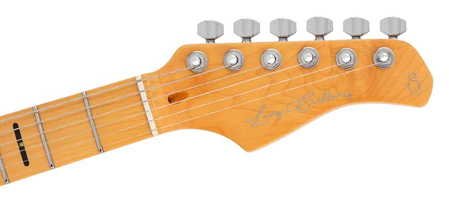 electric guitar S-style see through red satin - Afbeelding 5