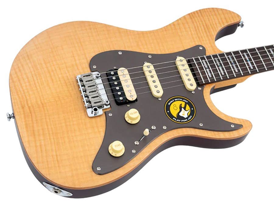 electric guitar S-style natural satin - Afbeelding 4