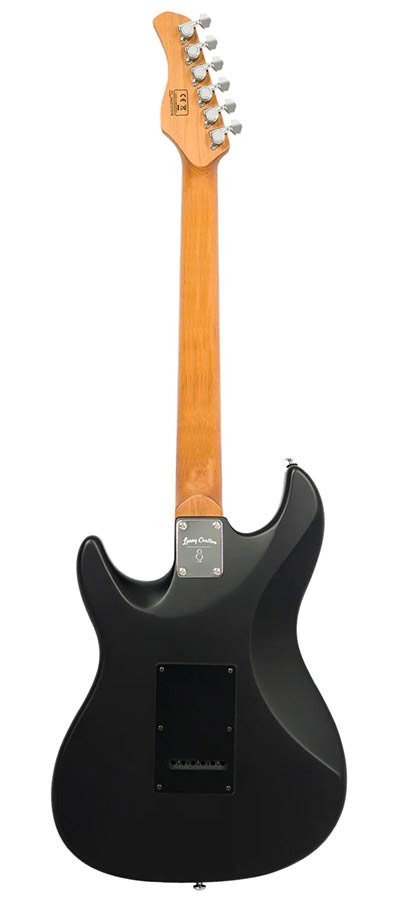 electric guitar S-style transparent black satin - Afbeelding 2