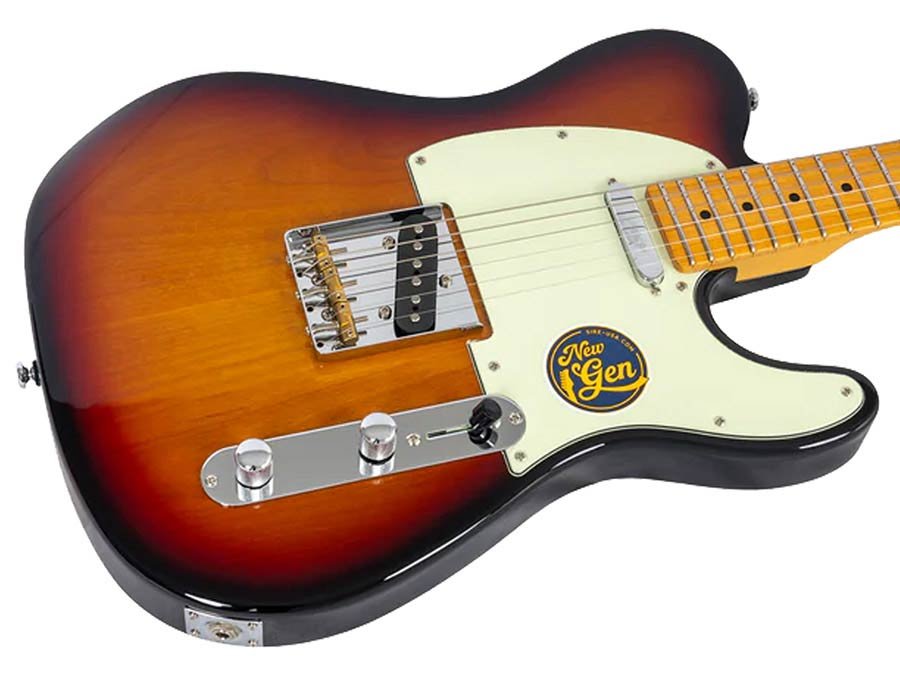 electric guitar T-style 3-tone sunburst - Afbeelding 4