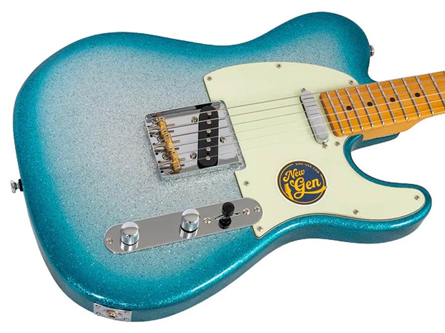 electric guitar T-style skyburst sparkle - Afbeelding 4