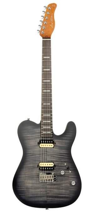 electric guitar T-style transparent black satin