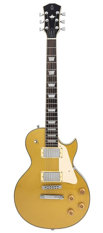 electric guitar L-style metallic gold