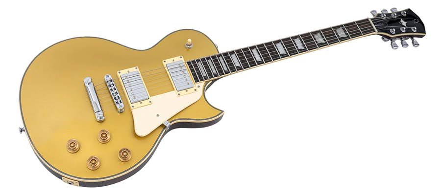 electric guitar L-style metallic gold - Afbeelding 3