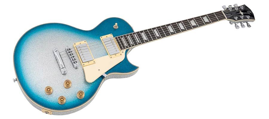 electric guitar L-style skyburst sparkle - Afbeelding 3