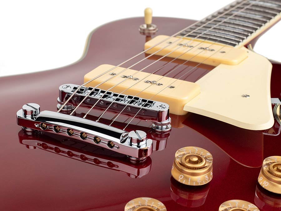 electric guitar L-style candy apple red - Afbeelding 5