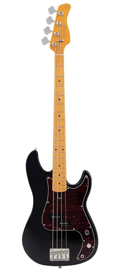 alder 4-string passive bass guitar black